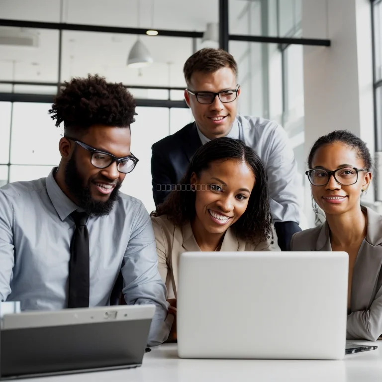 Technical support team helping client